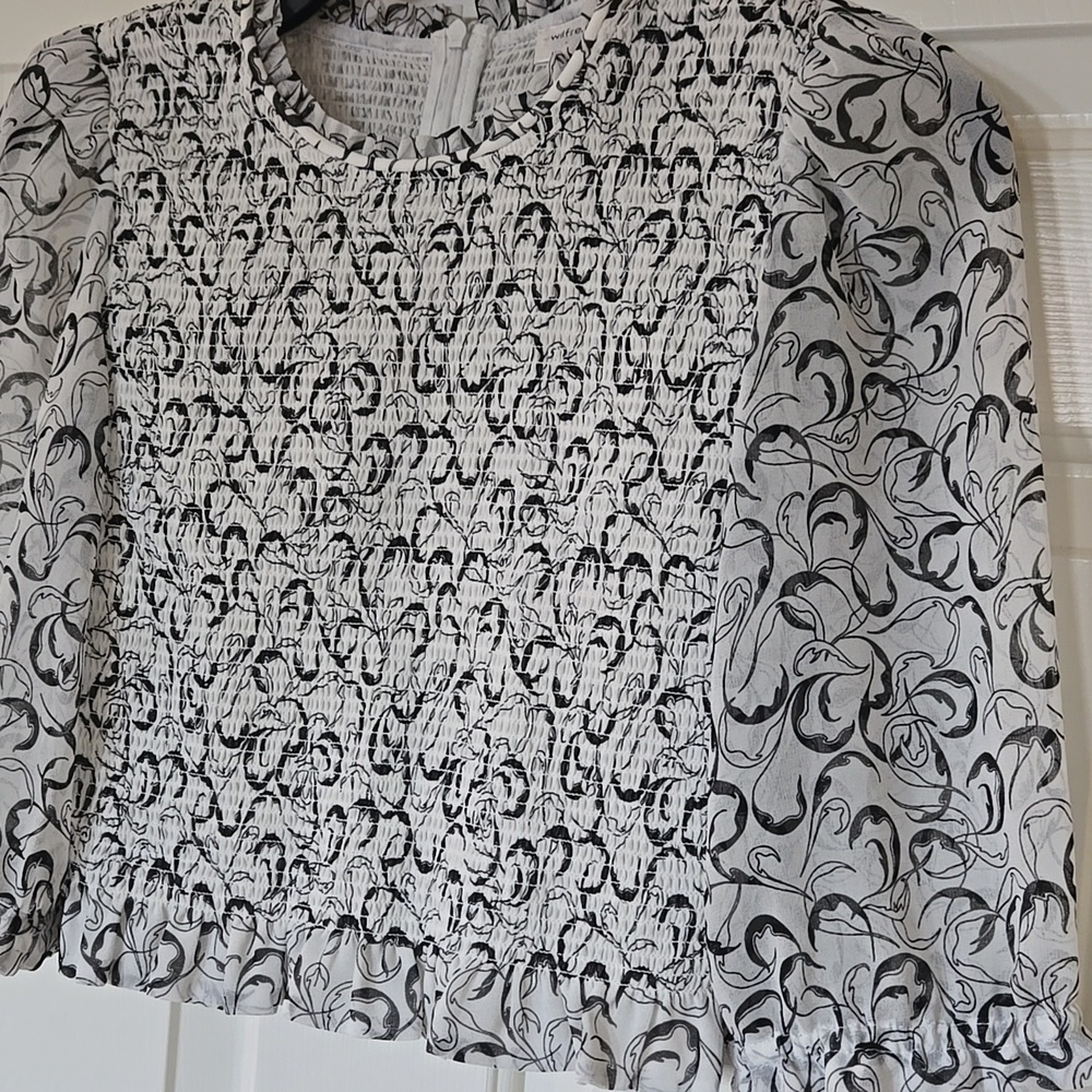 Wilfred Patterned Cropped Blouse - Picture 3 of 9